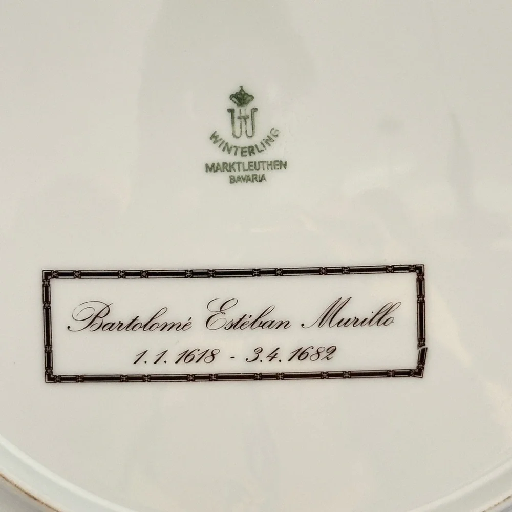 Winterling Bavaria Collector Plate – Bartolomé Esteban Murillo Art